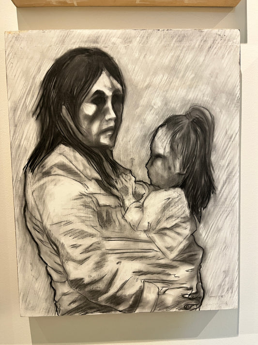 Untitled Charcoal on Panel