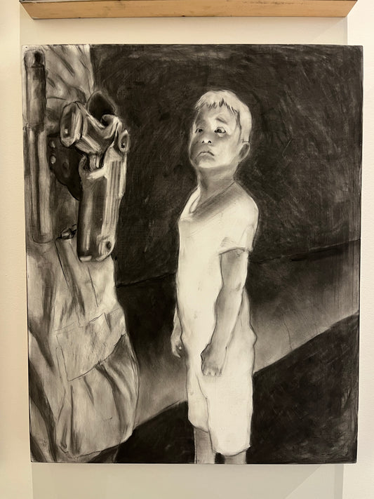 Untitled Charcoal on Panel