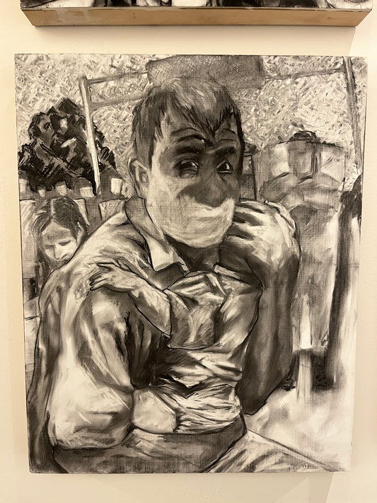 Untitled Charcoal on Panel