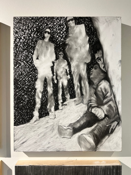 Untitled Charcoal on Panel