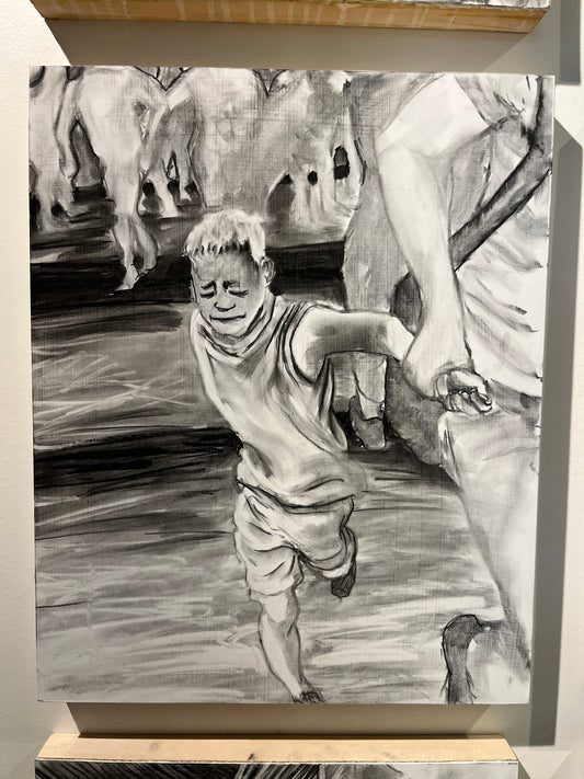 Untitled Charcoal on Panel