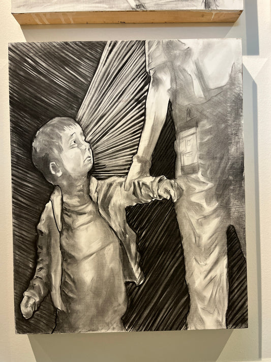 Untitled Charcoal on Panel